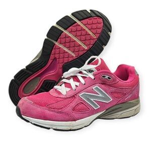 New Balance 990v4 Running Shoes Sneakers Youth Size 5 / Womens 6 Pink Silver‎